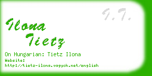 ilona tietz business card